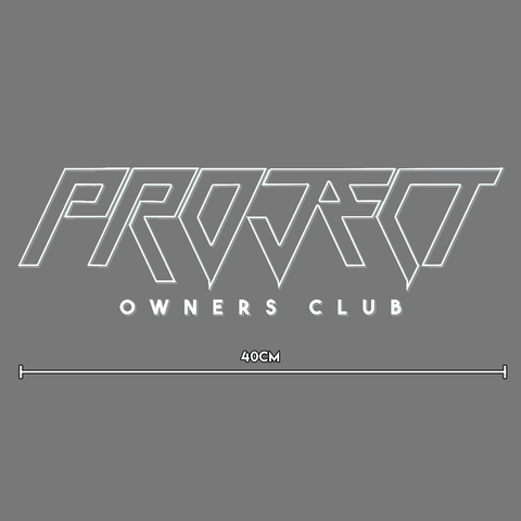 Large Window Banner Decal - 40cm White - Project Owners Club